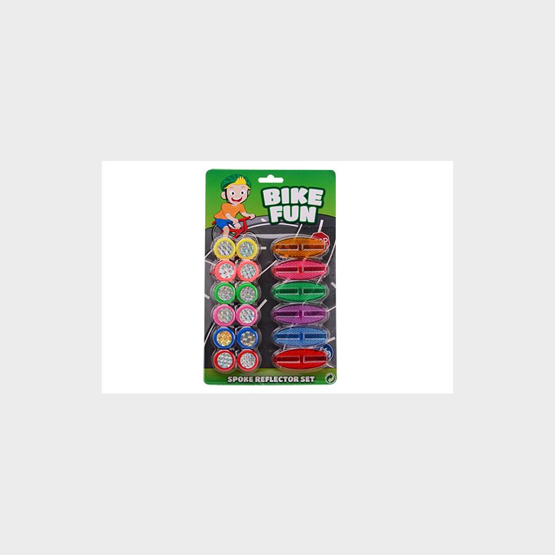 Bike Fun spokereflectors 18 pieces (ctn 24 pcs)