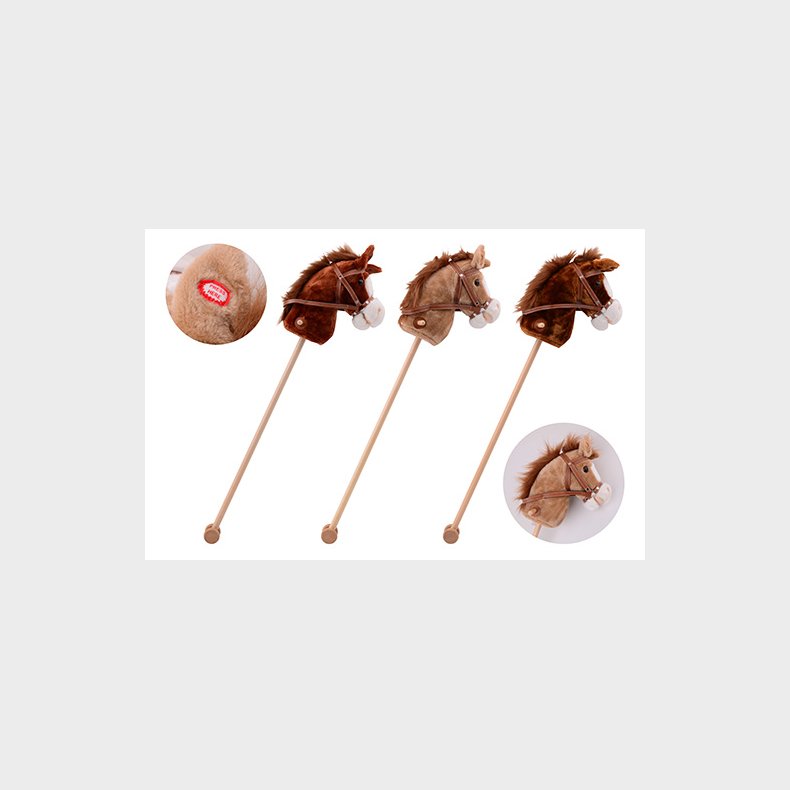 Horse stick with sound, 3 colors assorted (ctn 6 pcs)