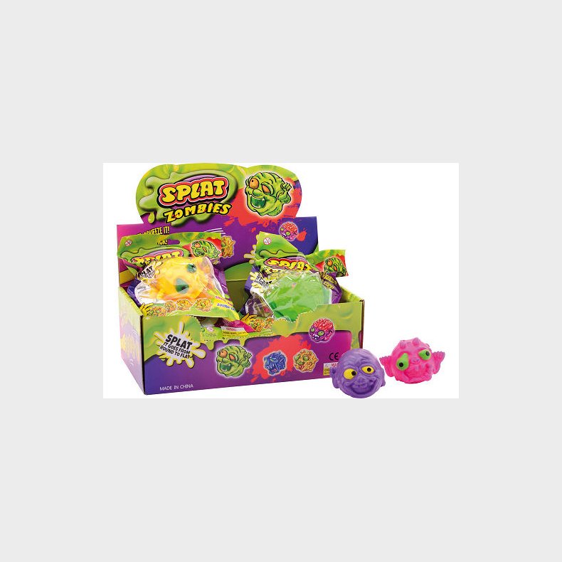 Splat zombie in display, 4 assorted (ctn 12 pcs)