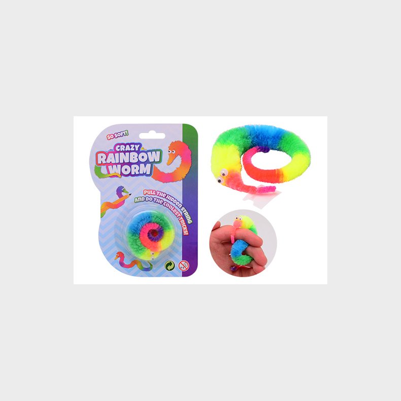 Crazy rainbow worm on card (ctn 24 pcs)