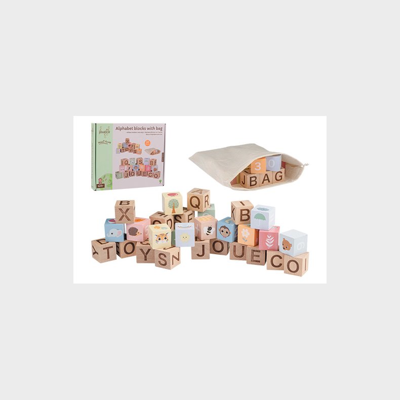 Jou&eacute;co&reg; - The Wildies Family Alphabet blocks with bag (ctn 6 pcs)