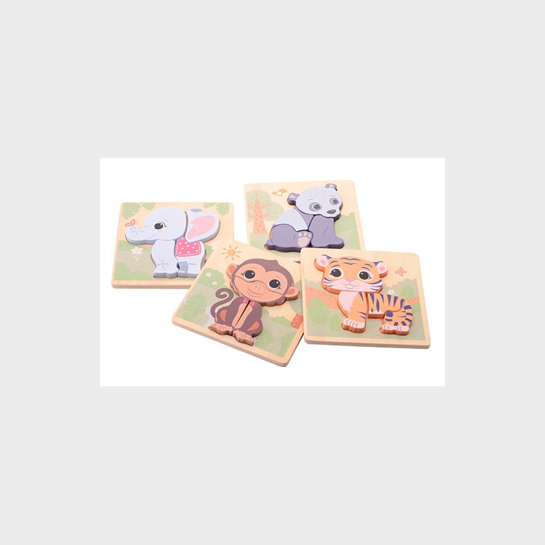 Jou&eacute;co&reg; - The Wildies Family puzzle 4 assorted (ctn 12 pcs)