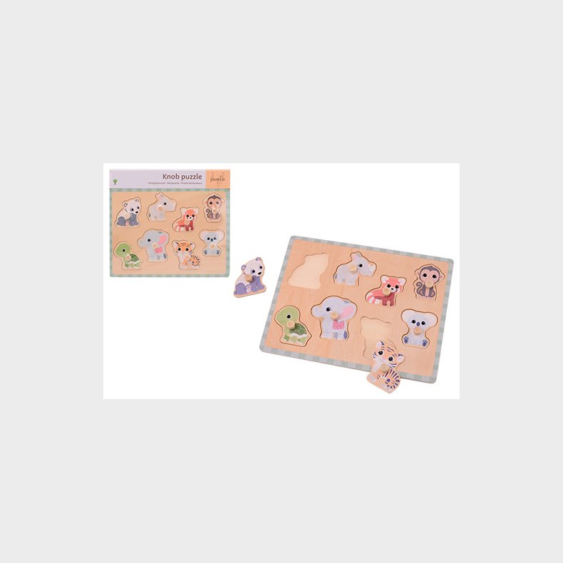 Jou&eacute;co&reg; - The Wildies Family knobpuzzle (ctn 12 pcs)