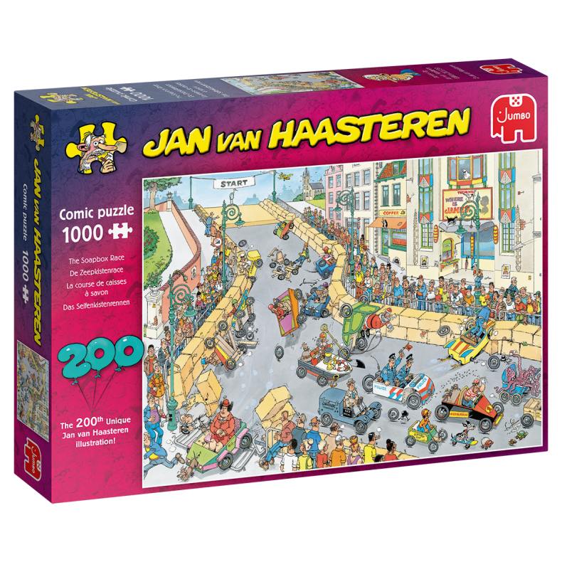 Jan Van Haasteren - 200th puzzle illustration celebration!(The soap Box race) - 1000 pcs (ctn 12 pcs)