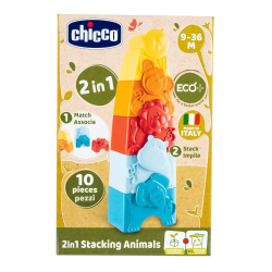 Chicco-2 in1 Stacking Animals (ctn 6 pcs)