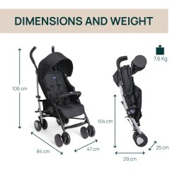 Chicco Juv - ECHO LITE STROLLER EBONY