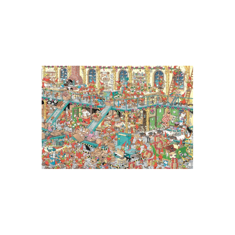 Jan Van Haasteren Santa's Factory1000pcs (til levering i August) (ctn 6 pcs)