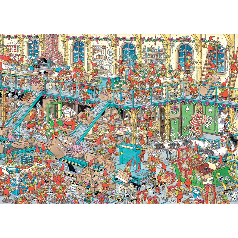 Jan Van Haasteren Santa's Factory1000pcs (til levering i August) (ctn 6 pcs)