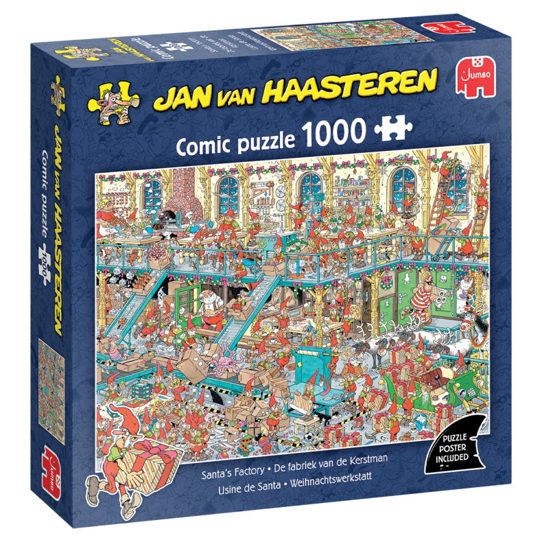 Jan Van Haasteren Santa's Factory1000pcs (til levering i August) (ctn 6 pcs)