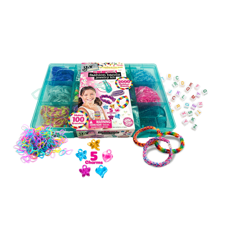 ILY - Fashion Bandz Jewelry Kit - Small Teal Case (ctn 6 pcs)