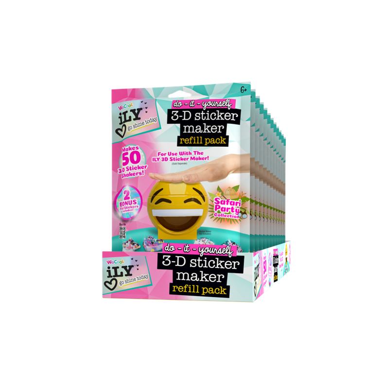 ILY - 3D Sticker Maker Refill Pack Ass. (ctn 8 pcs)