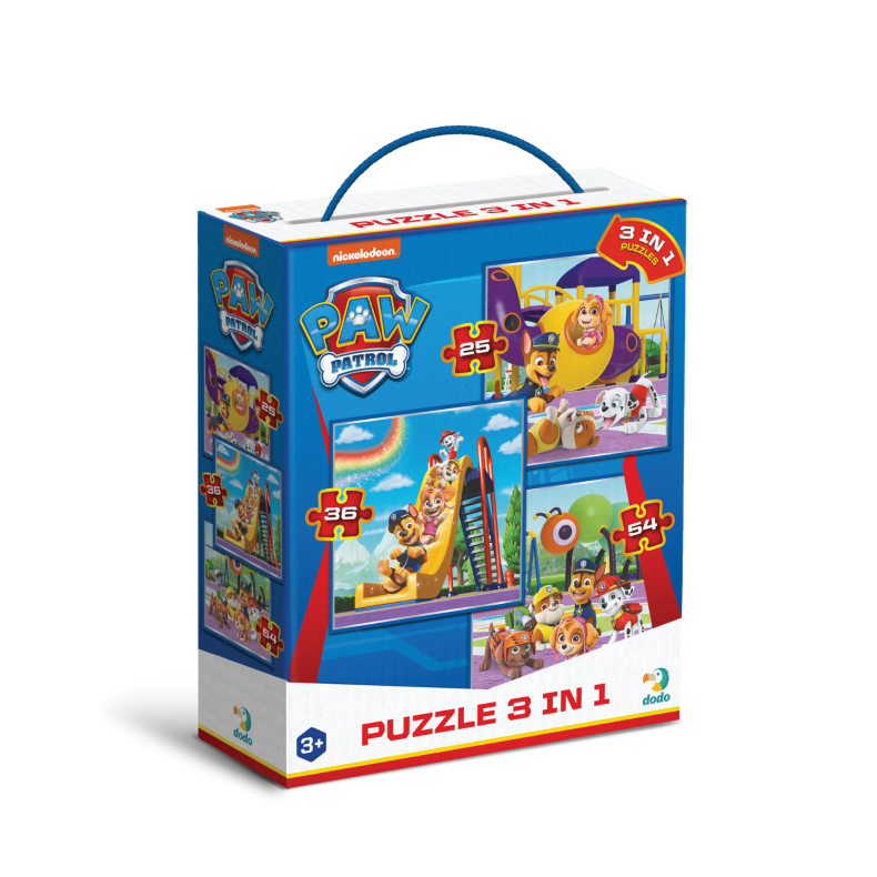 DODO - Puzzle 3 in 1 Paw Patrol. The playground (25, 36 &amp; 54)