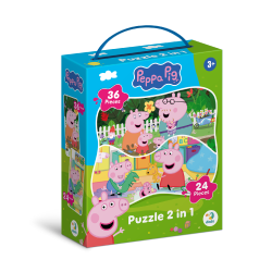 DODO - Peppa Pig Puzzle 2 in 1 Time together (24 &amp; 36)