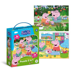 DODO - Peppa Pig Puzzle 2 in 1 Time together (24 &amp; 36)