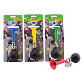 Bike Fun metal bikehorn 4 assorted (ctn 12 pcs)