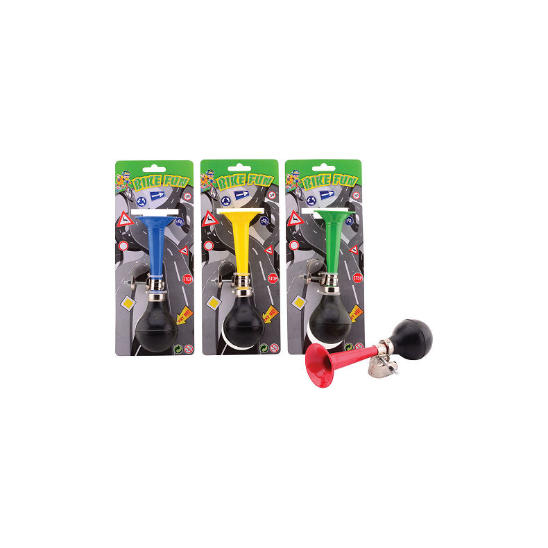 Bike Fun metal bikehorn 4 assorted (ctn 12 pcs)