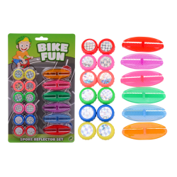 Bike Fun spokereflectors 18 pieces (ctn 24 pcs)