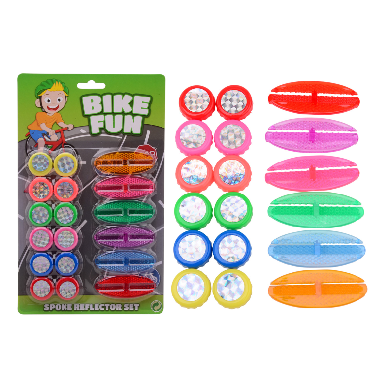 Bike Fun spokereflectors 18 pieces (ctn 24 pcs)