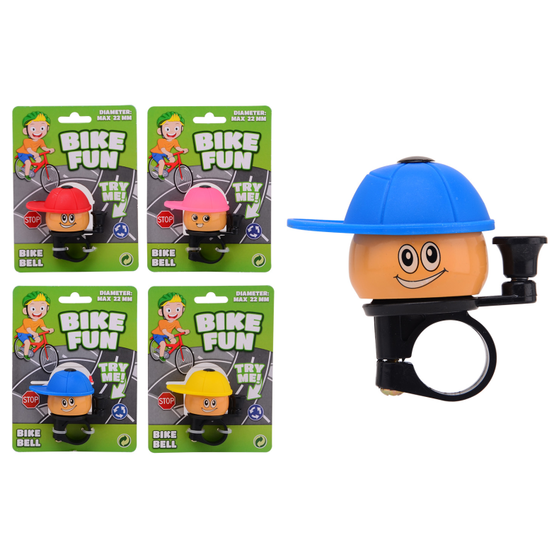 Bike Fun bikebell Pietje, 4 assorted (ctn 24 pcs)