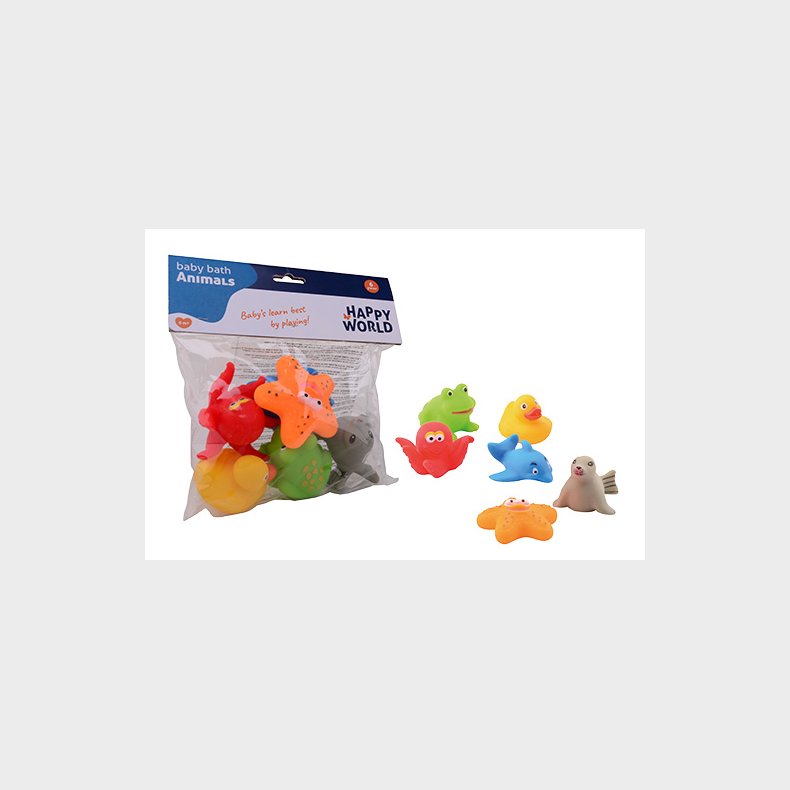 Happy World, 6 bathtoys (ctn 12 pcs.)