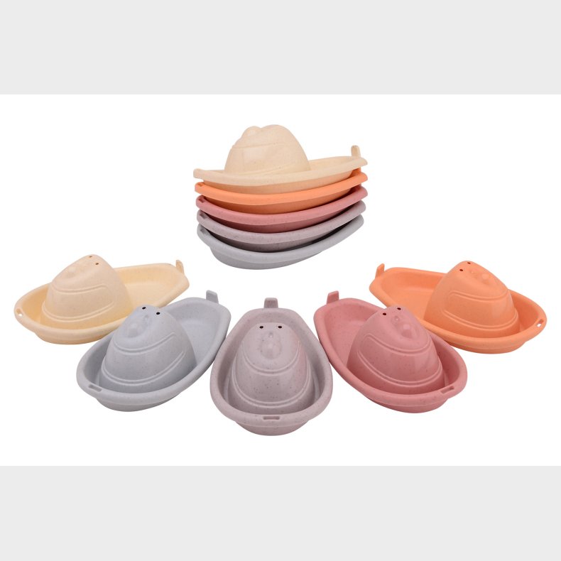 Happy World bio plastic bath boats in box, 5 pcs (ctn 12 pcs)
