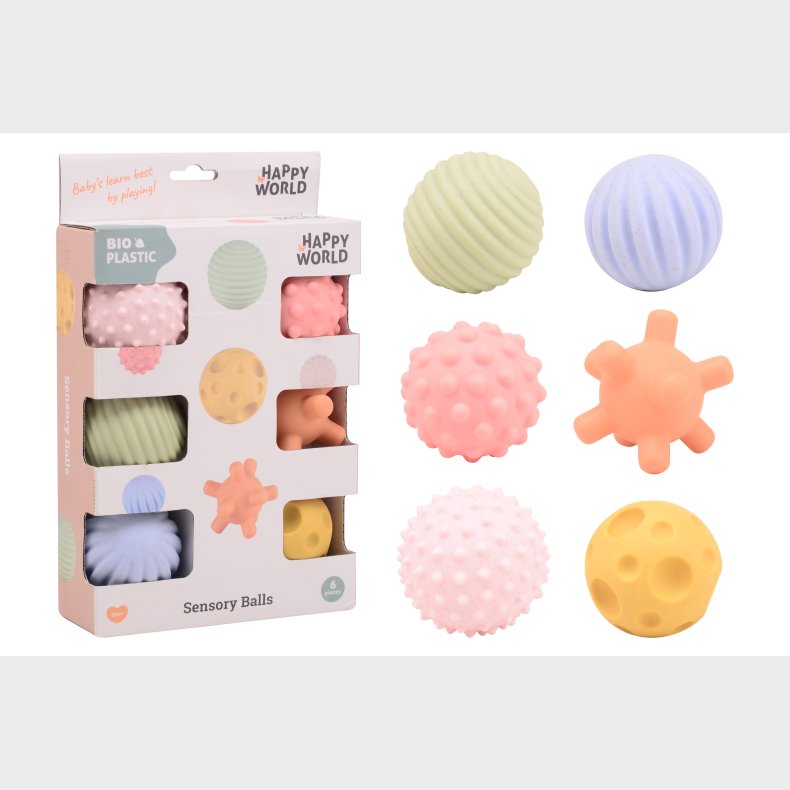 Happy World bio plastic locomotion and sensory balls, 6 in box (ctn 6 pcs)