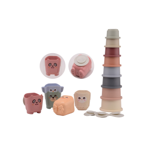 Happy World bio plastic stack of buckets and cups in box (ctn 6 pcs)