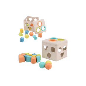 Happy World bio plastic shape sorter in box (ctn 4 pcs)