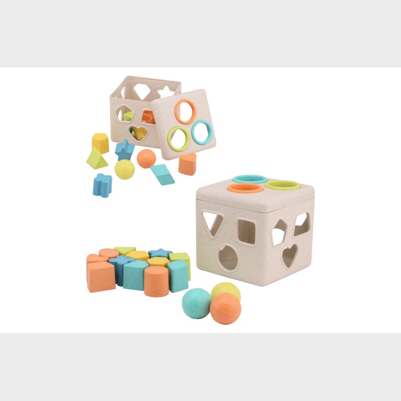 Happy World bio plastic shape sorter in box (ctn 4 pcs)