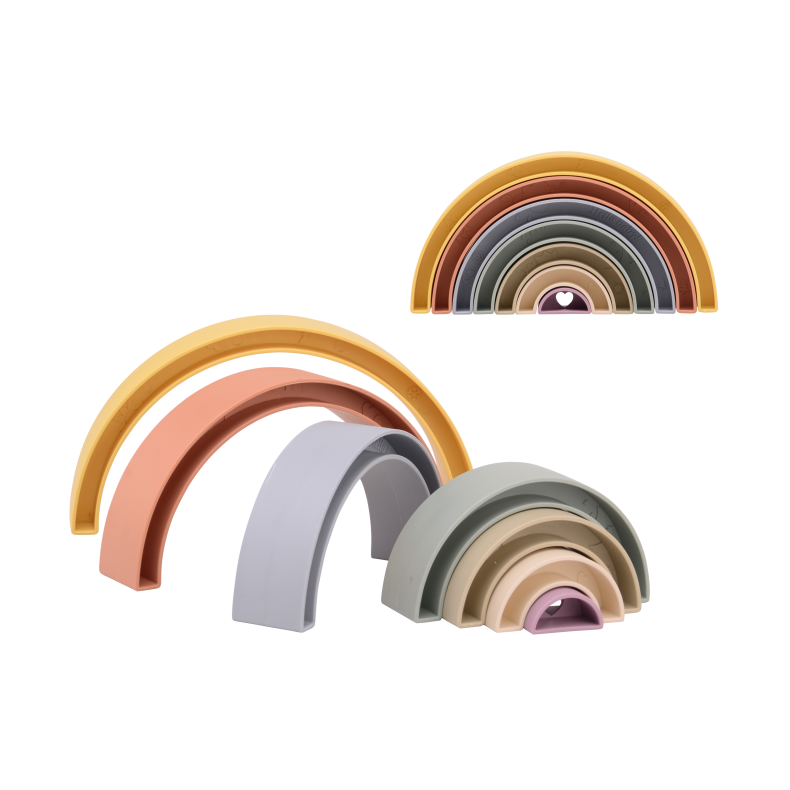Happy World bio plastic stacking rainbow (ctn 12 pcs)