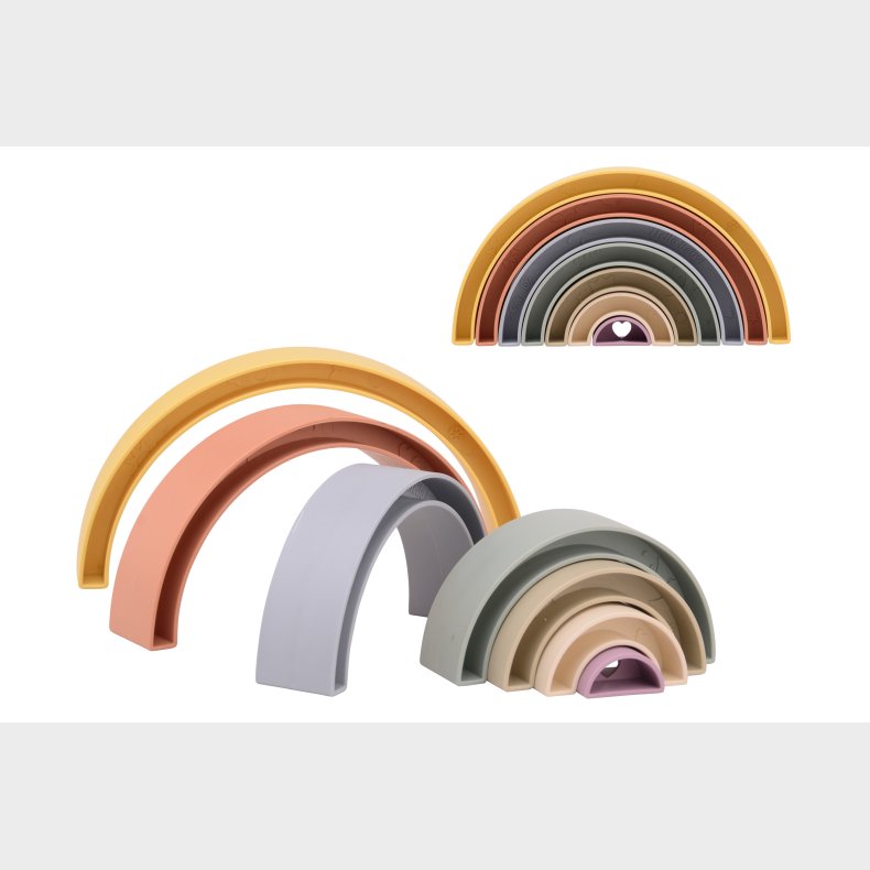 Happy World bio plastic stacking rainbow (ctn 12 pcs)