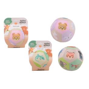 Happy World soft ball in soft colors, 2 assorted (ctn 12 pcs)