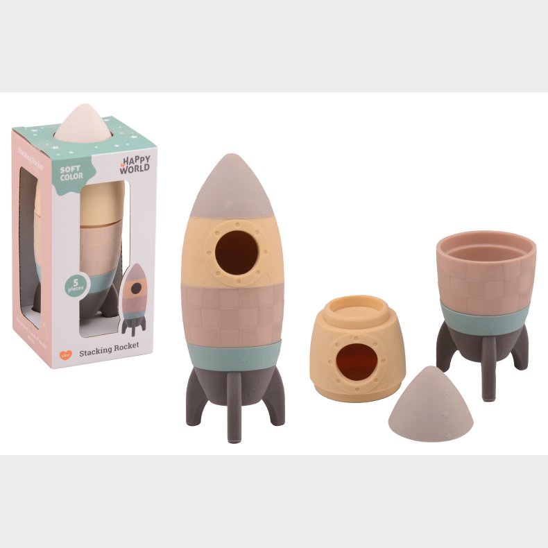 Happy World silicone rocket, 5 pieces (ctn 12 pcs)