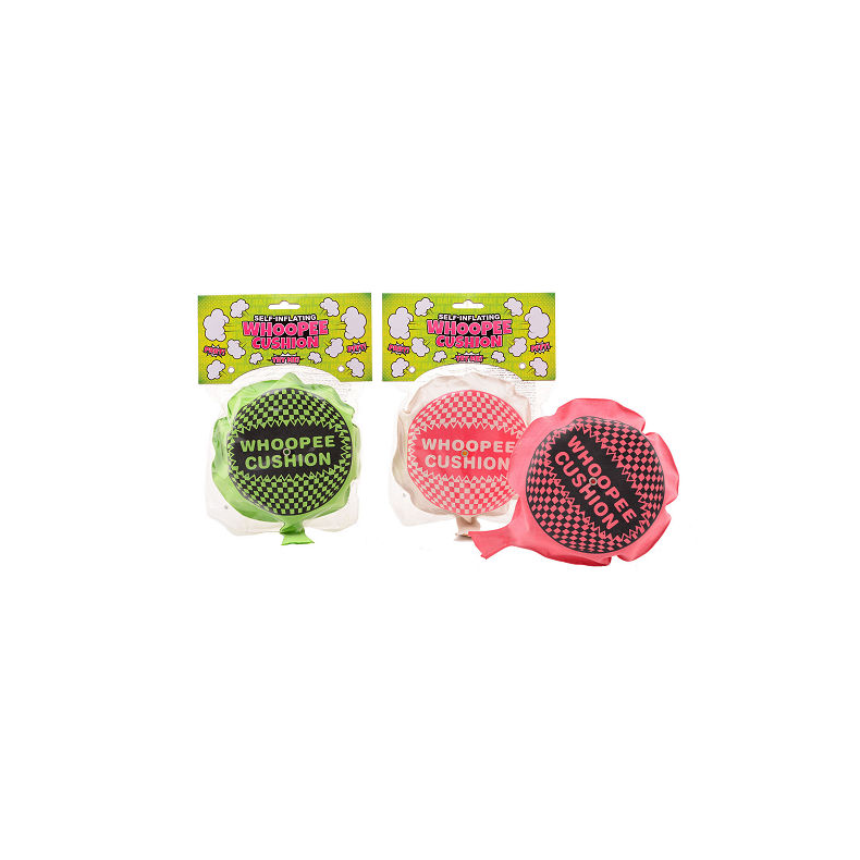 Jolly Jokes whoopy cushion, 3 assorted (ctn 12 pcs)
