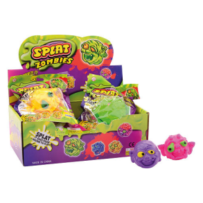 Splat zombie in display, 4 assorted (ctn 12 pcs)