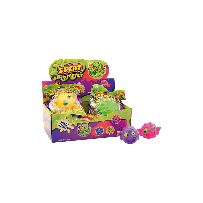 Splat zombie in display, 4 assorted (ctn 12 pcs)