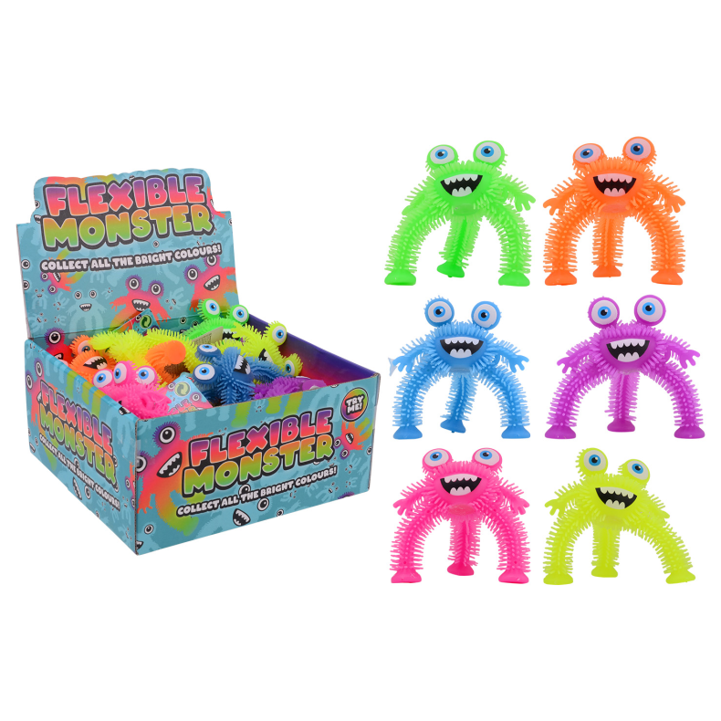 Three leg double eye monster in display, 6 assorted (ctn 24 pcs)