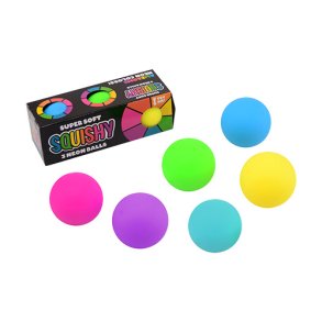 Neon squisze ball 50mm 3 pack(ctn 12 pcs) - (In stock from 11 september)