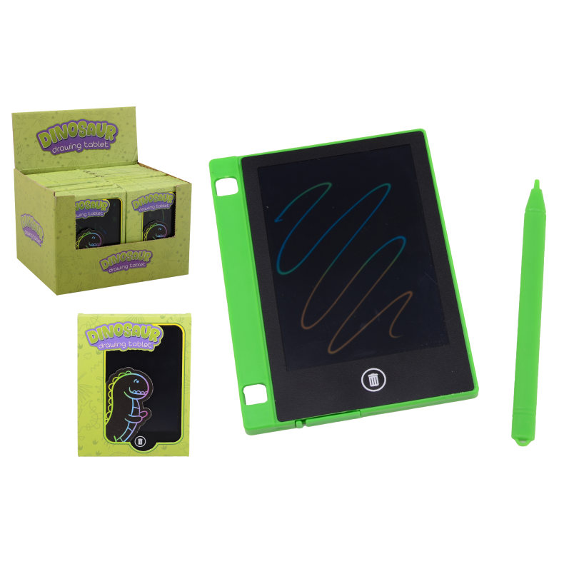 Rainbow dino drawing tablet, pocket edition (36 pcs Display)