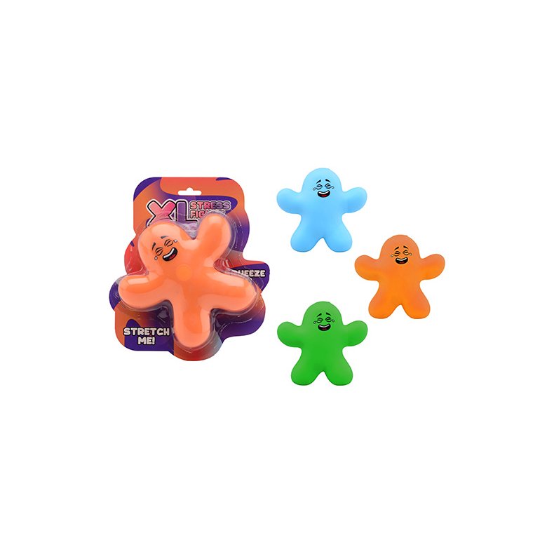 Squishy stress figure XL on card, 3 assorted(ctn 12 pcs) - (In stock from 11 september)