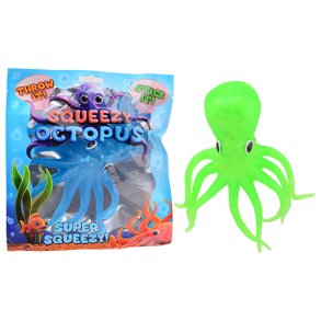 Sticky octopus in foil bag, 3 assorted(ctn 12 pcs) - (In stock from 11 september)