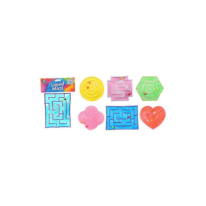 Squeezy liquid maze in bag, 6 assorted(ctn 12 pcs) - (In stock from 11 september)