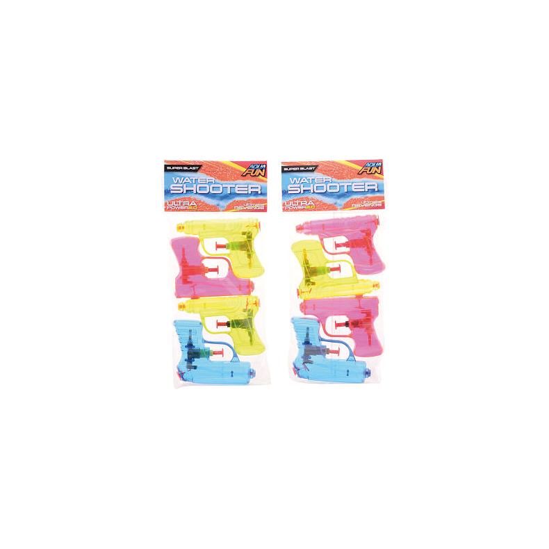 Aqua Fun watershooter 4-pack shooter  11cm (ctn 24 pcs)