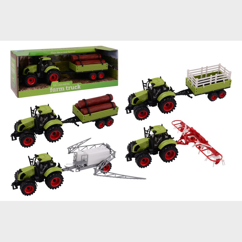 Junior Farming tractor playset medium 4 assorted (ctn 12 pcs)
