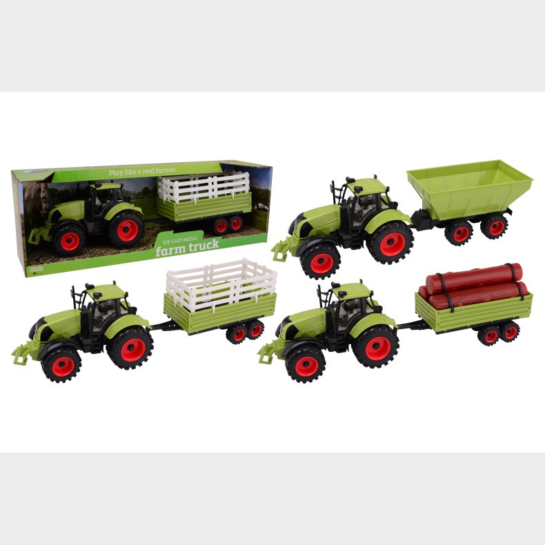 Junior Farming tractor playset big 3 assorted (ctn 6 pcs)