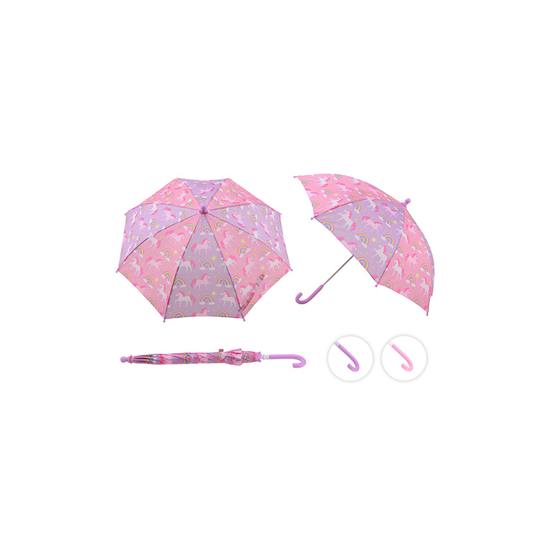 Girls Umbrella unicorn and rainbow (ctn 12 pcs) 