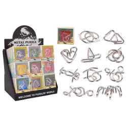 Metal puzzle exercise your mind 9 assorted in display (ctn 36 pcs)
