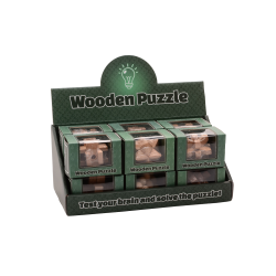 Wooden puzzle exercise your mind 12 assorted in display (ctn 12 pcs)