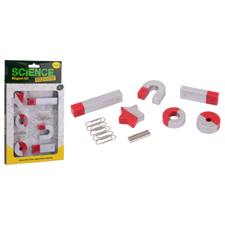 Science Explorer Magnet kit, 6 magnets with accessories (ctn 12 pcs)