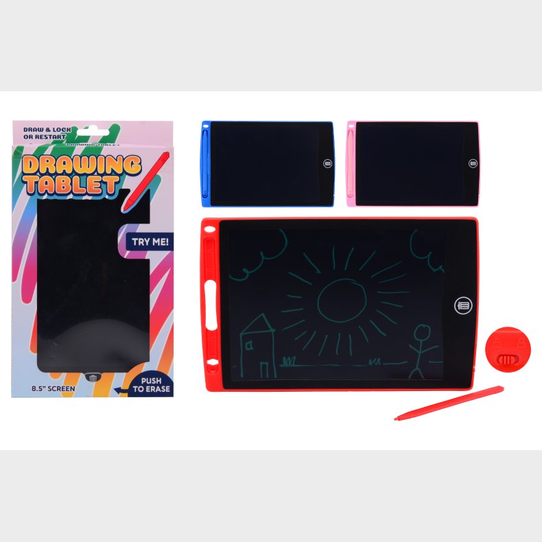 Drawing tablet, 3 assorted (ctn 12 pcs)